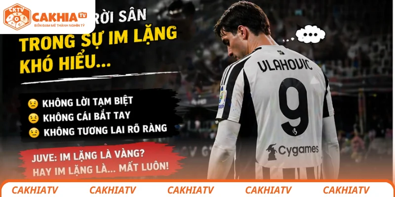 Vlahovic rời sân trong sự im lặng khó hiểu